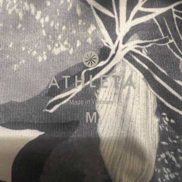 Athleta Women's Gray/White Tropical Flow Floral Chaturanga Yoga Leggings, Size M - Picture 3 of 8